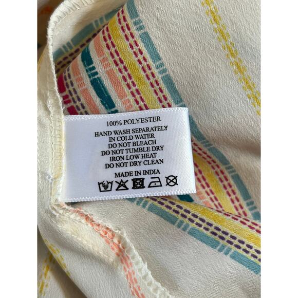 American & Beyond Striped Midi Dress Womens XL Boho Beach Fairy Whimsy Resort - Picture 16 of 16